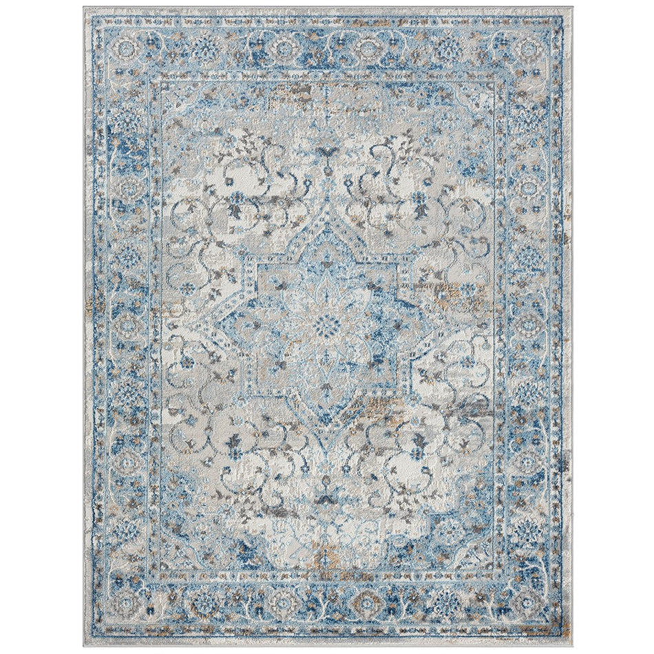 Frances Medallion Woven Area Rug - Blue - 5x7'