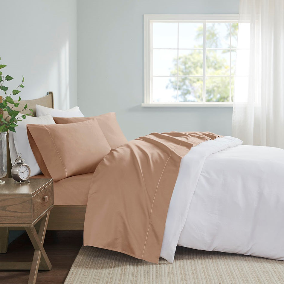 Madison Park 600 Thread Count Pima Cotton Sheet Set - Rose Gold - Cal King Size