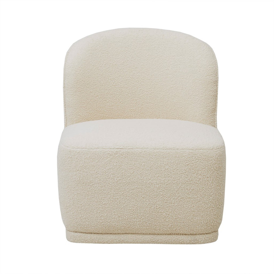 Monarch Armless 360 Degree Swivel Chair - Ivory