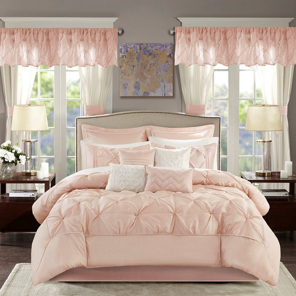 Joella 24 Piece Room in a Bag - Blush - Queen Size