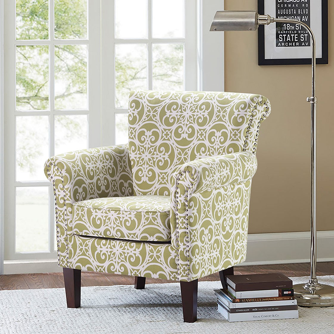 Madison Park Brooke Tight Back Club Chair - Green 