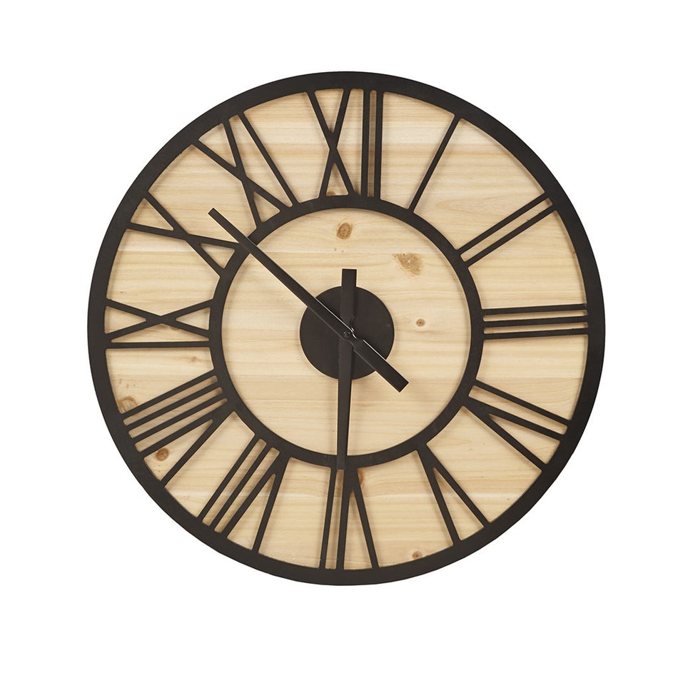 Mason Wall Clock - Natural / Black