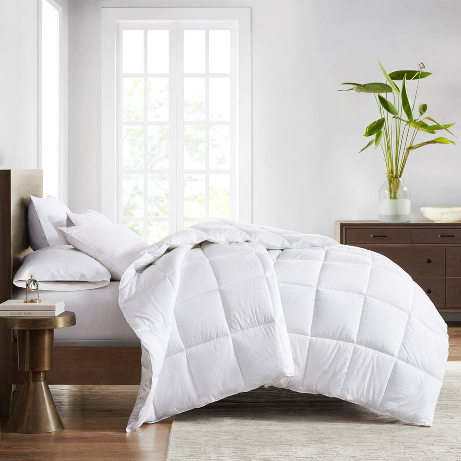 Croscill Signature Dobby Cotton Down Alternative Comforter - White  - Full Size / Queen Size Shop Online & Save - ExpressHomeDirect.com