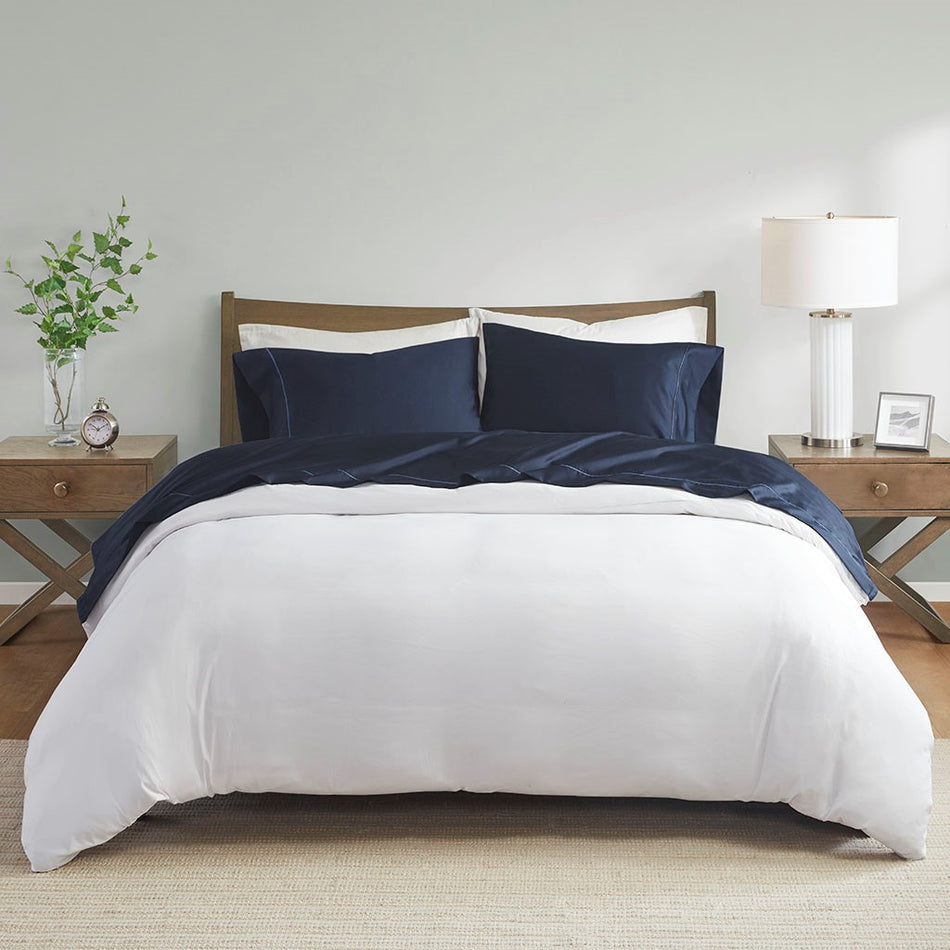 600 Thread Count Pima Cotton Sheet Set - Navy - Split King Size