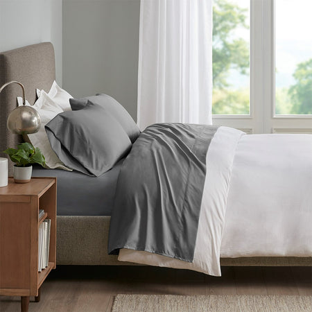 Sleep Philosophy Smart Cool Microfiber Sheet Set - Grey - Full Size