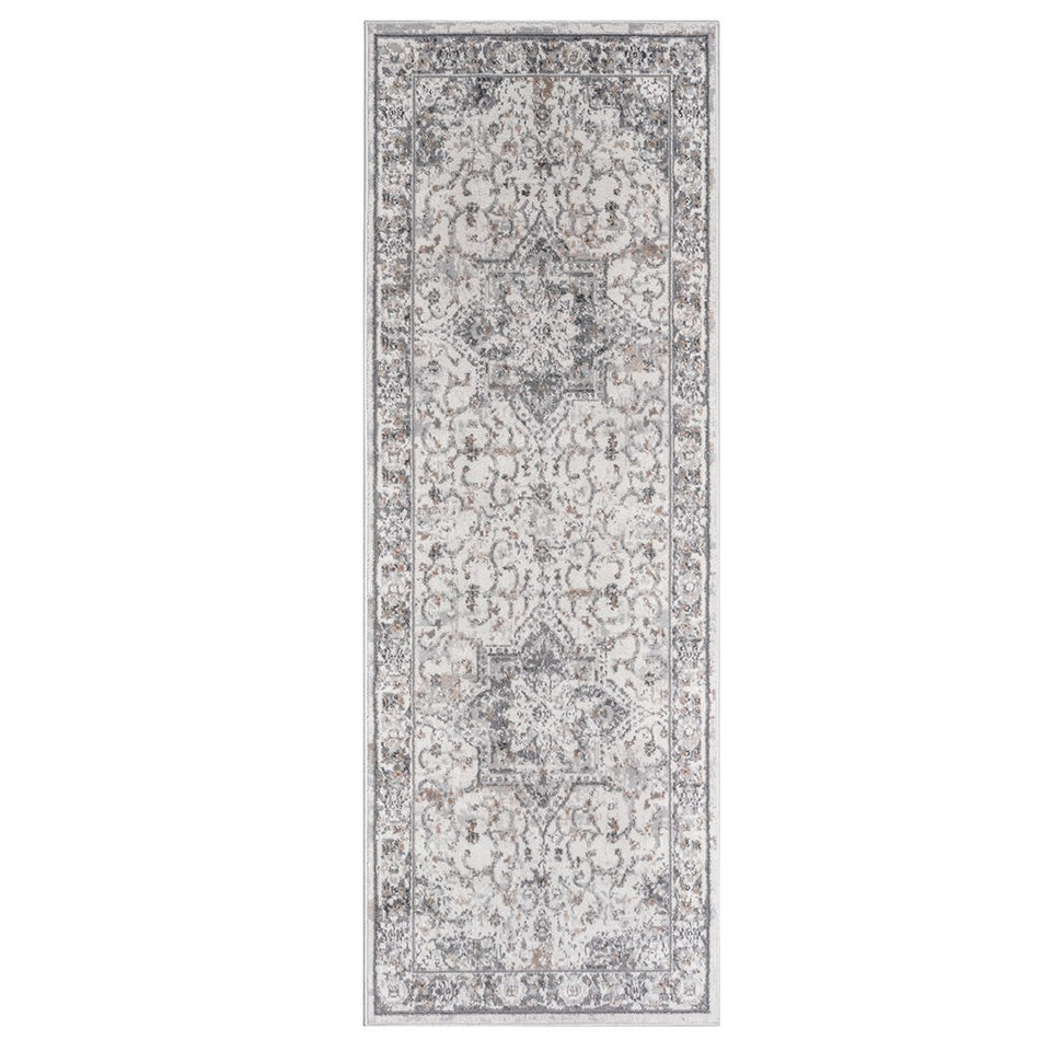 Frances Medallion Woven Area Rug - Grey - 6x9'