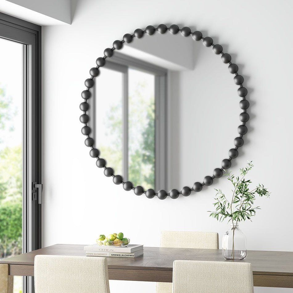 Marlowe Round Wall Decor Mirror - Black - 36" Dia