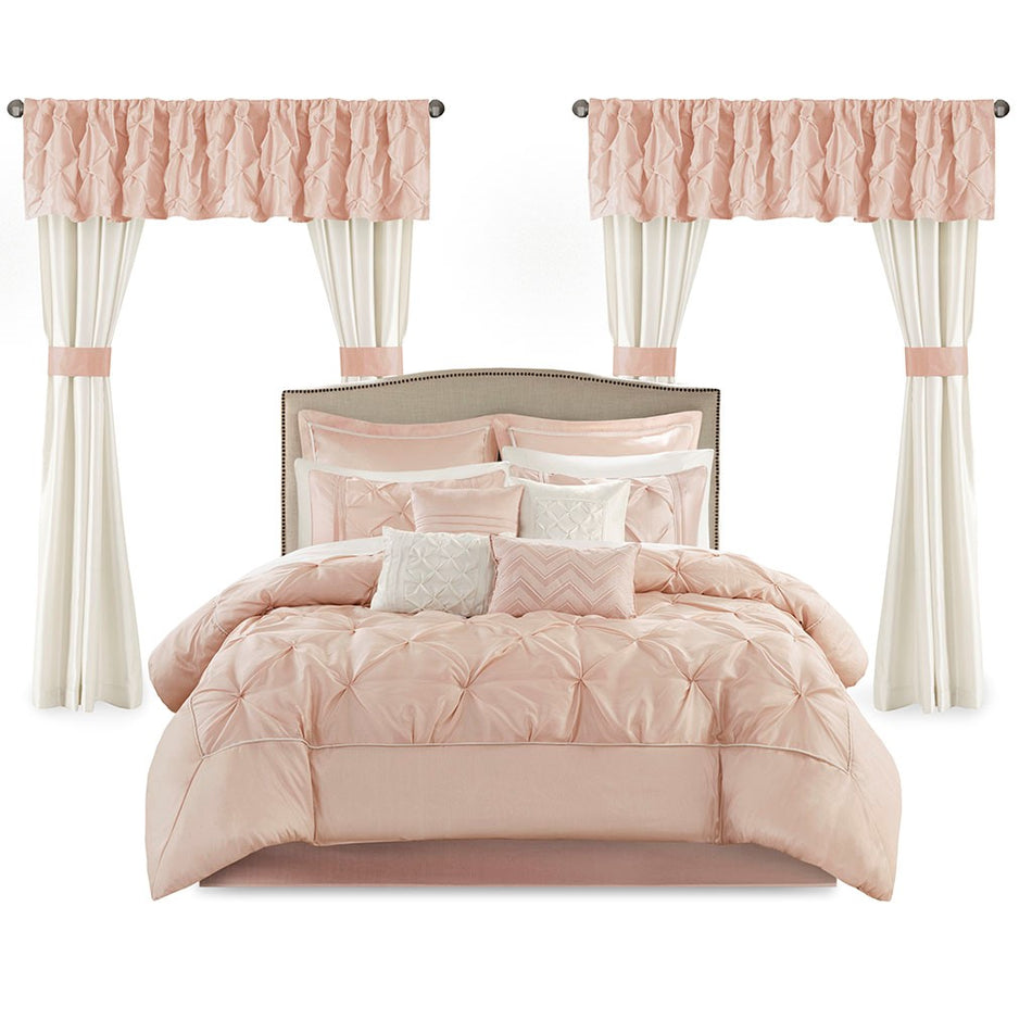 Joella 24 Piece Room in a Bag - Blush - Cal King Size