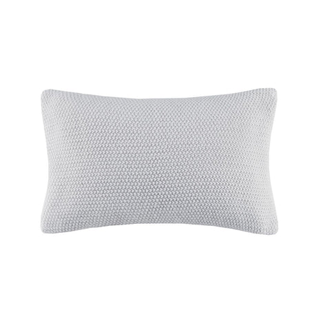 INK+IVY Bree Knit Oblong Pillow Cover - Grey - 12x20"