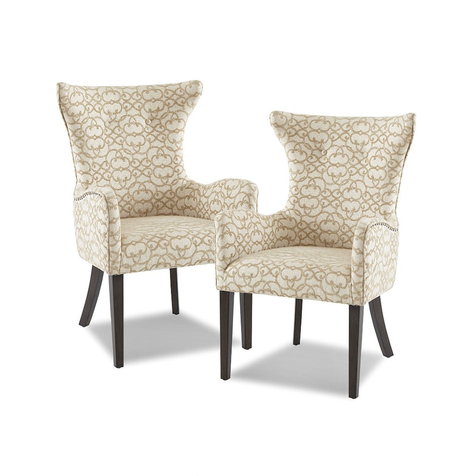 Angelica Arm Dining Chair (set of 2) - Tan