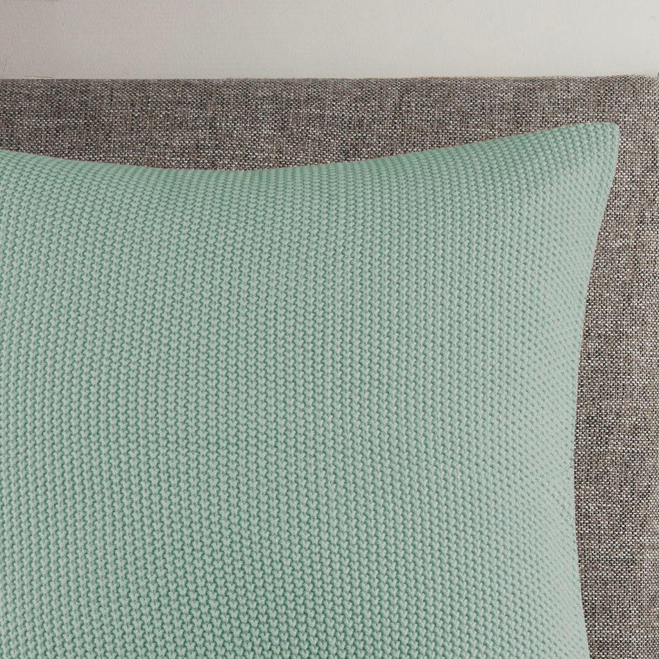 Bree Knit Square Pillow Cover - Aqua - 20x20"