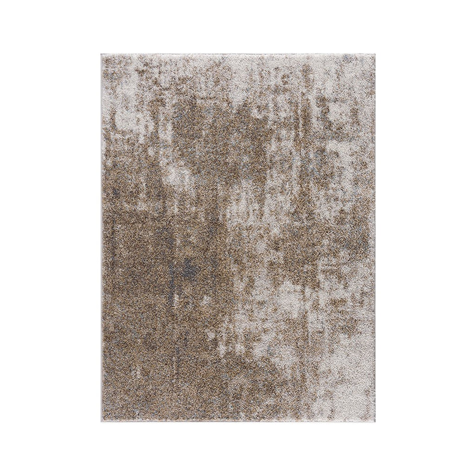 Haley Cozy Shag Abstract Area Rug - Grey / Cream - 8x10'