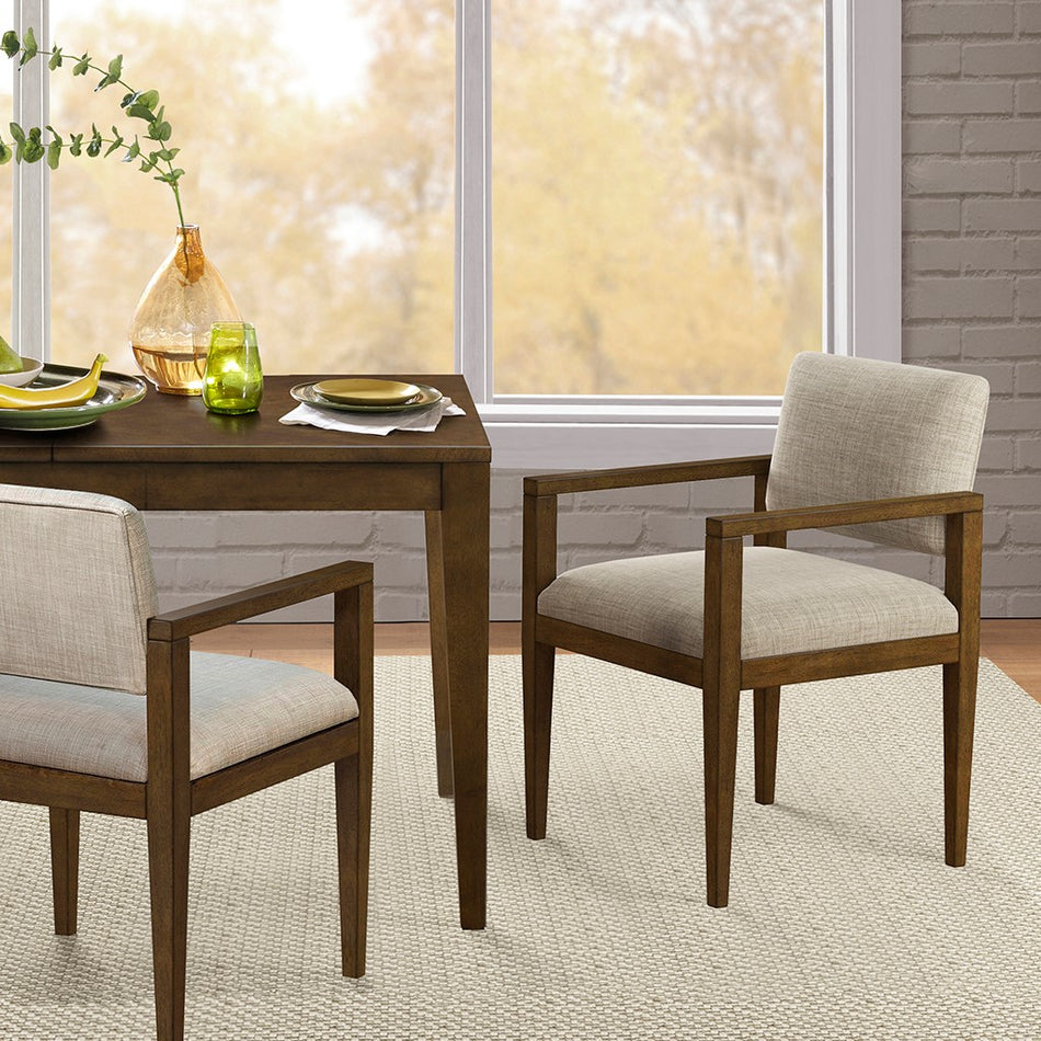 INK+IVY Benson Upholstered Dining Chairs with Arms (Set of 2)
 - Beige - II108-0523