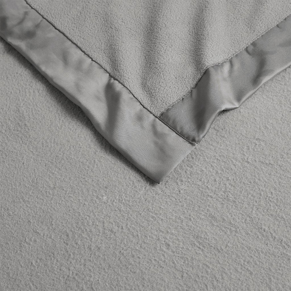 Micro Fleece Blanket - Grey - Twin Size