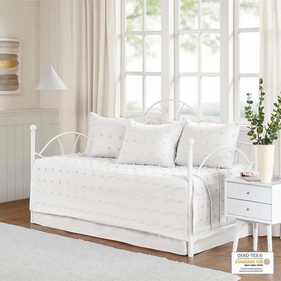 Urban Habitat Brooklyn Cotton Jacquard Daybed Set - Ivory - Daybed Size - 39" x 75"