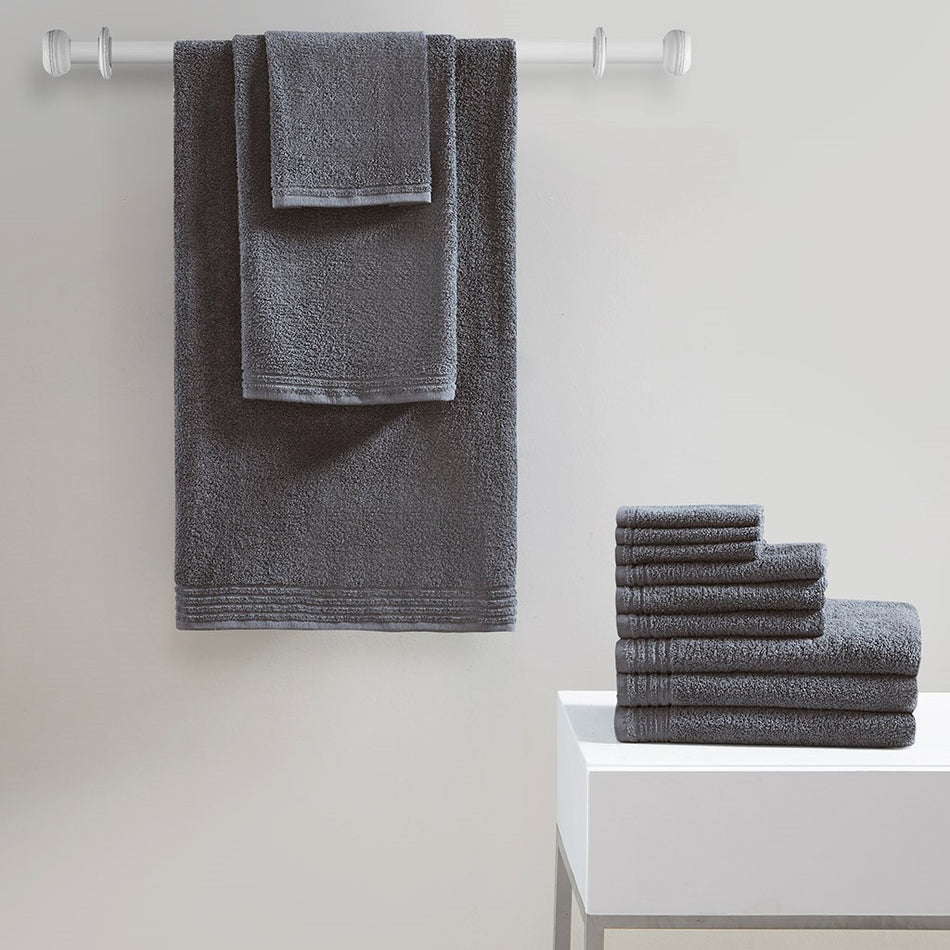 510 Design Big Bundle 100% Cotton Quick Dry 12 Piece Bath Towel Set - Navy 