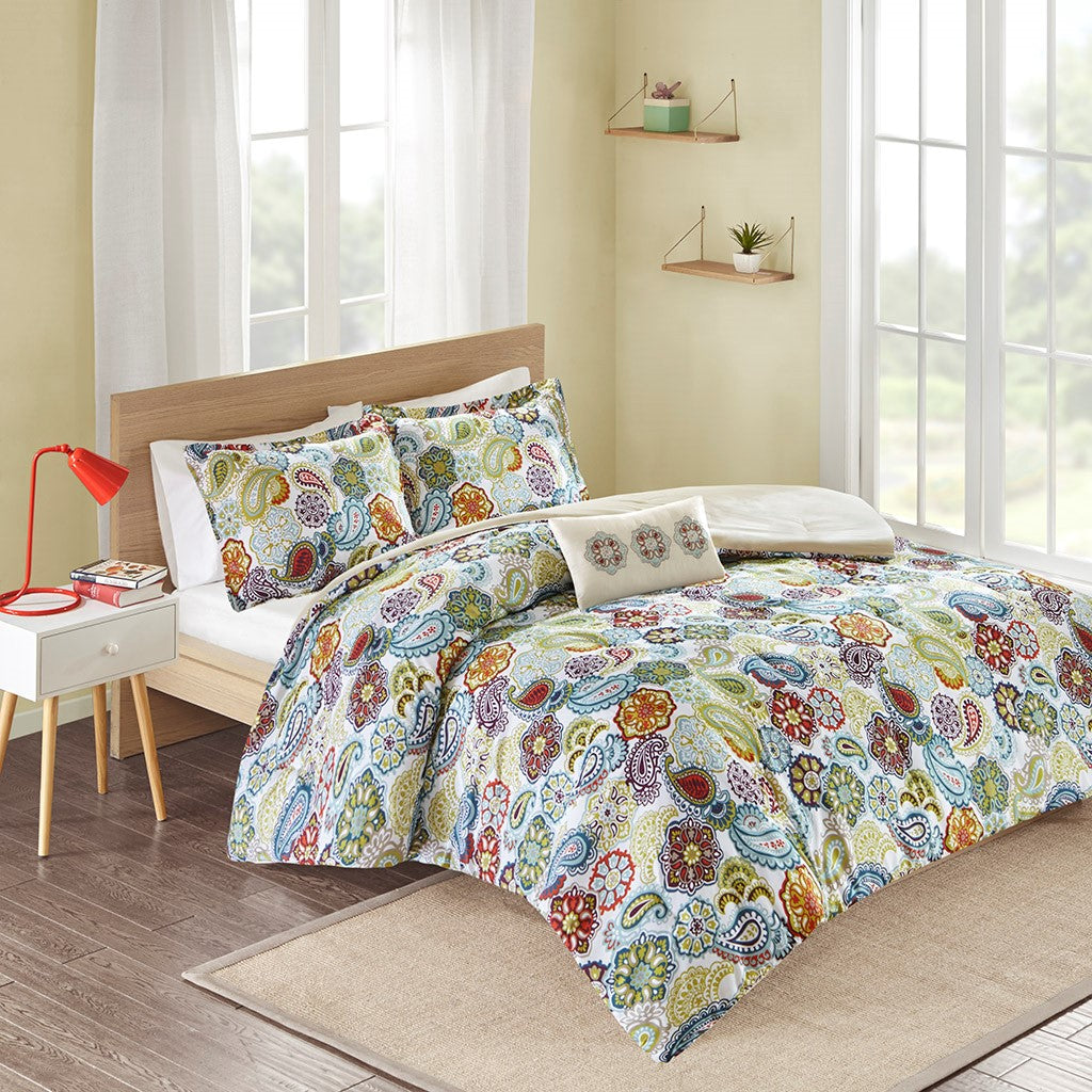 Mi Zone Tamil Comforter Set - Multicolor - Twin Size / Twin XL Size