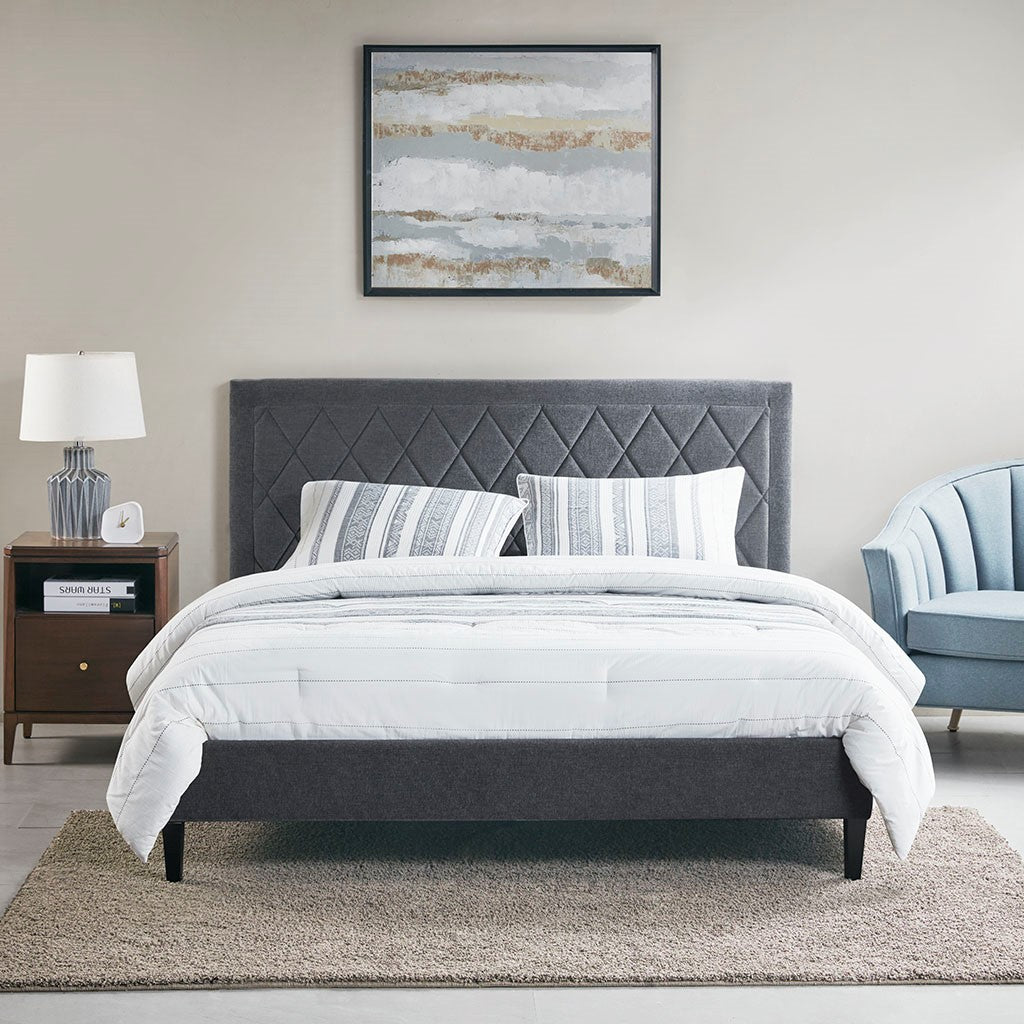 510 Design Rowen Rowen Queen Platform Bed - Charcoal - Queen Size