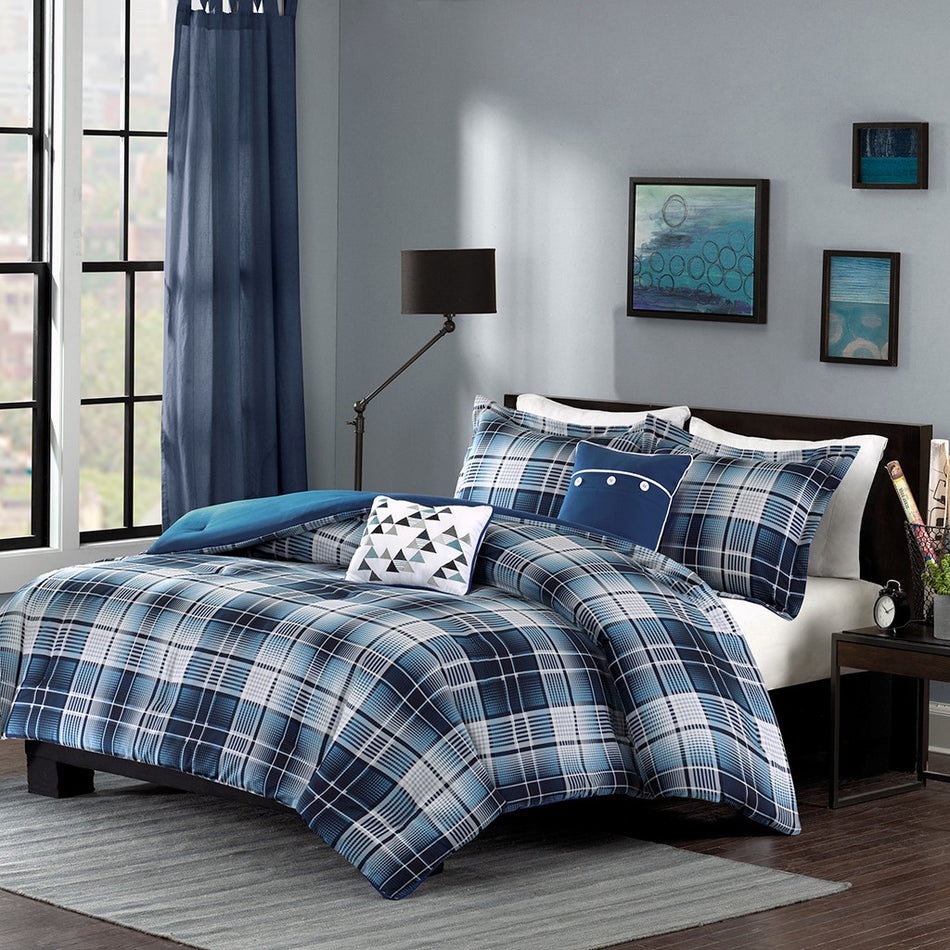 Intelligent Design Camilo Comforter Set - Blue - Twin Size / Twin XL Size