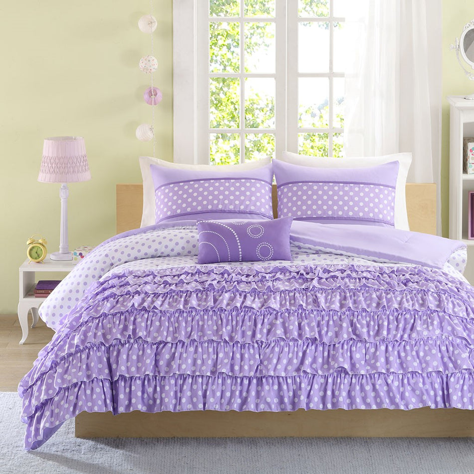 Morgan Comforter Set - Purple - Twin Size / Twin XL Size