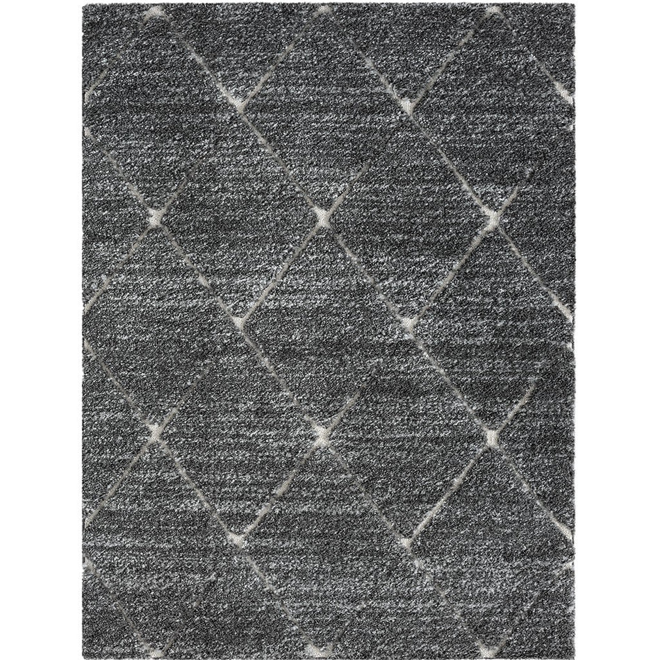 Sophie Talas Trellis Area Rug in Grey and Cream - Grey / Cream - 3x5' Scatter