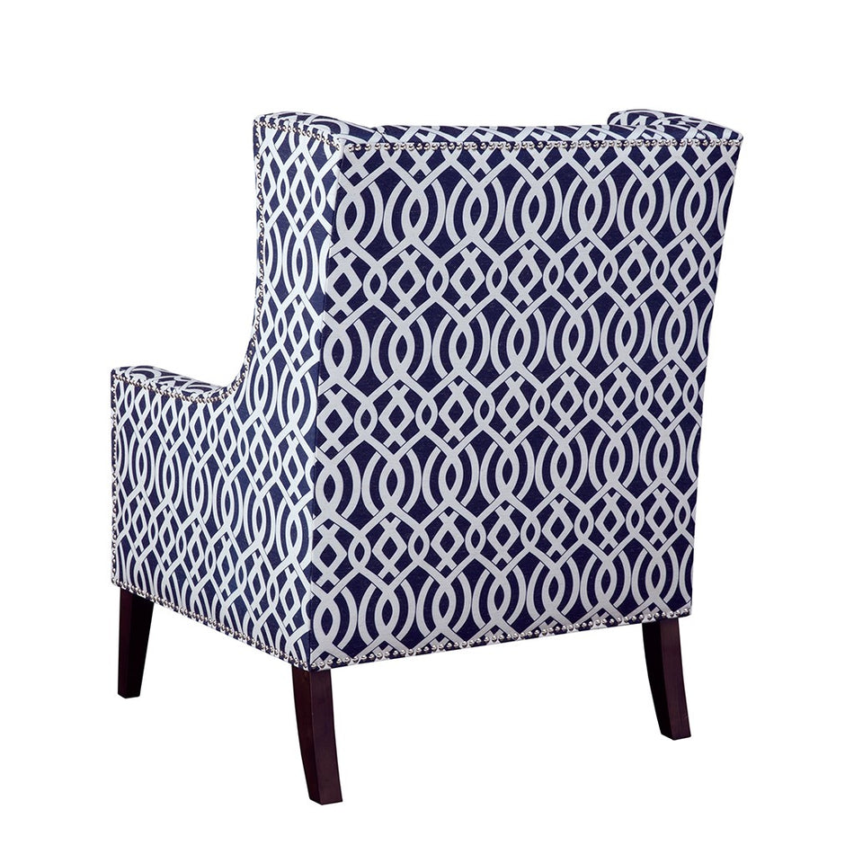 Barton Wing Chair - Navy