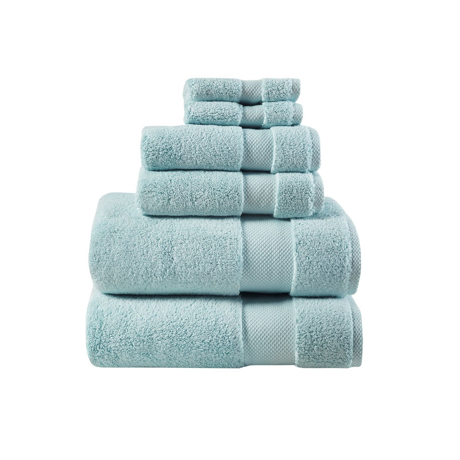 Splendor 1000gsm 100% Cotton 6 Piece Towel Set - Blue