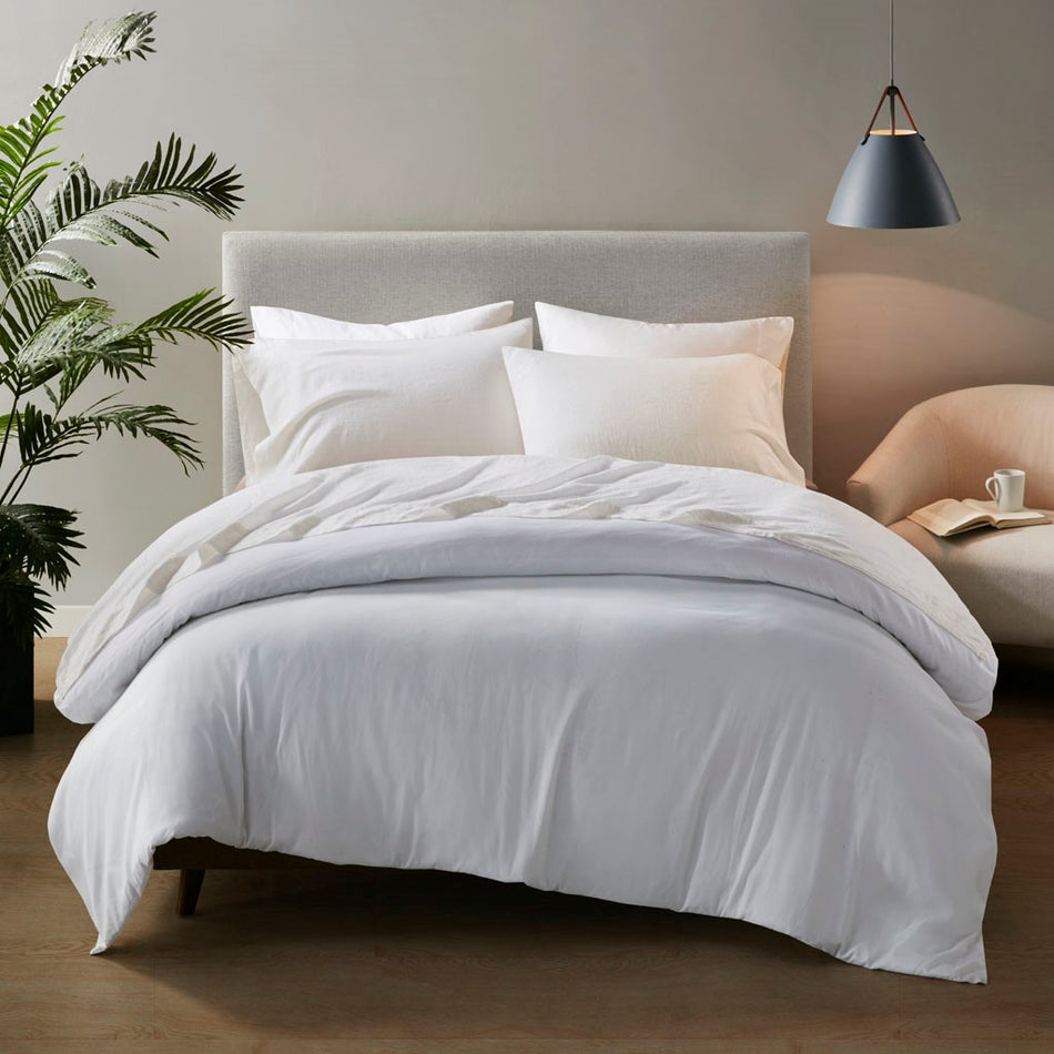 Linen Blend 4PC Sheet Set - Ivory - Full Size