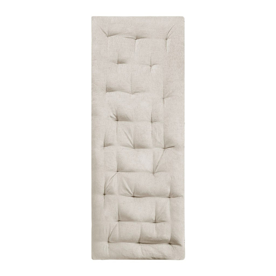 Edelia Poly Chenille Lounge Floor Pillow Cushion - Ivory - 27" x 74"