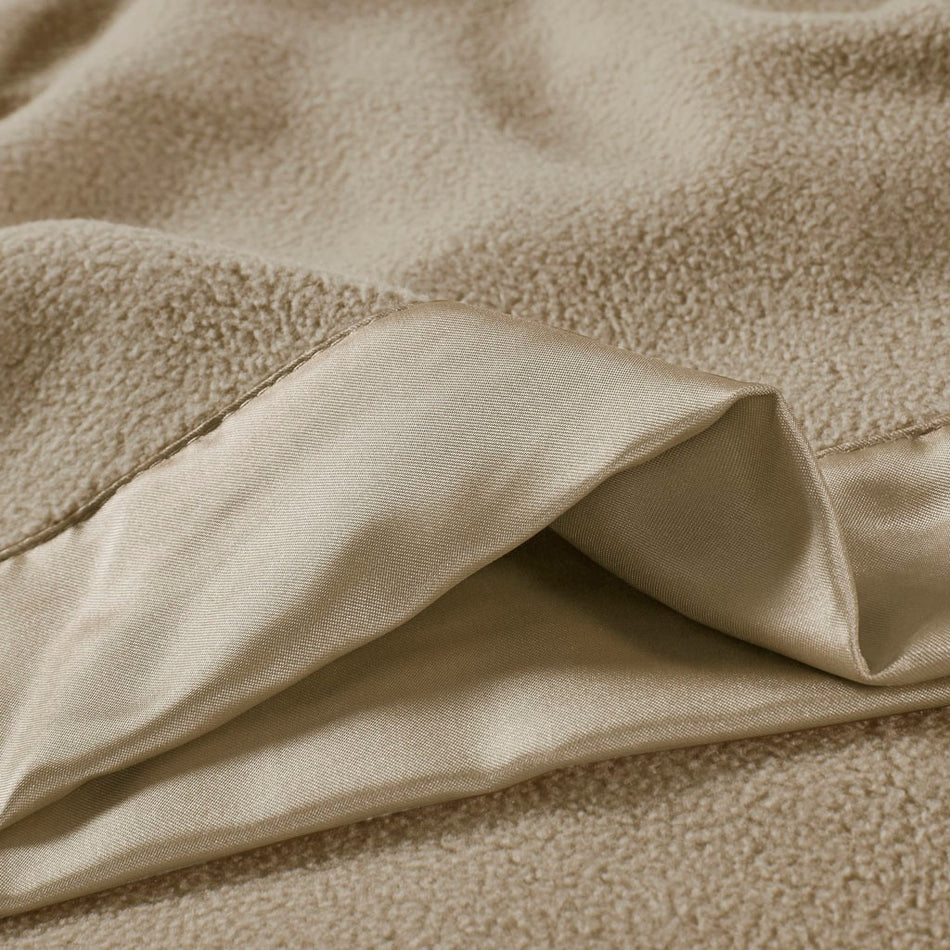 Micro Fleece Blanket - Beige - Twin Size