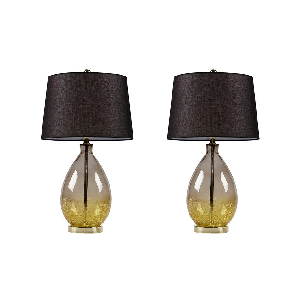 Cortina Ombre Glass Table Lamp, Set of 2 - Gold