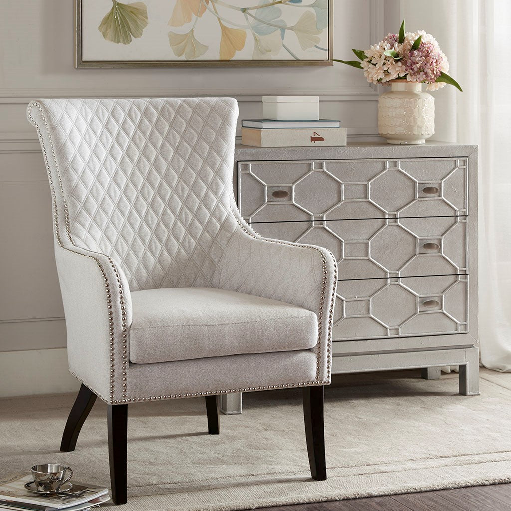 Madison Park Heston Accent Chair - Natural / Morocco 