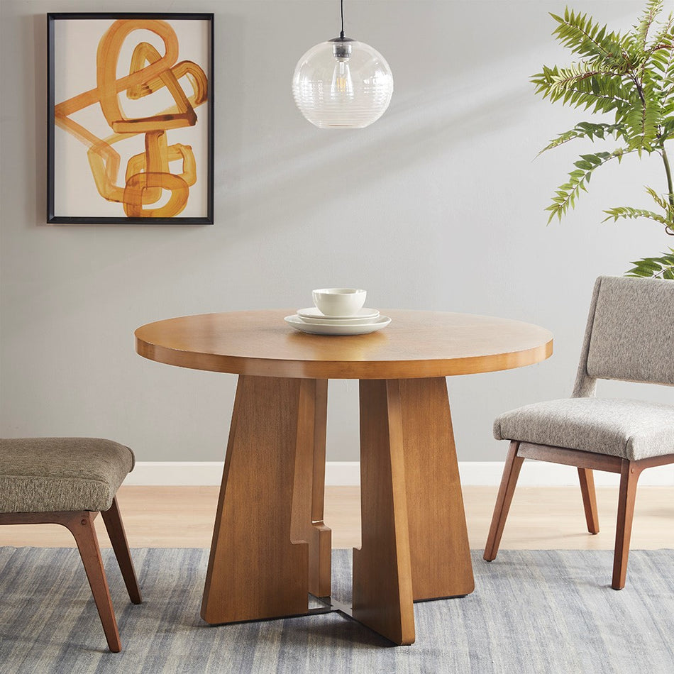 INK+IVY Kennedy 44" Round Dining Table - Pecan 