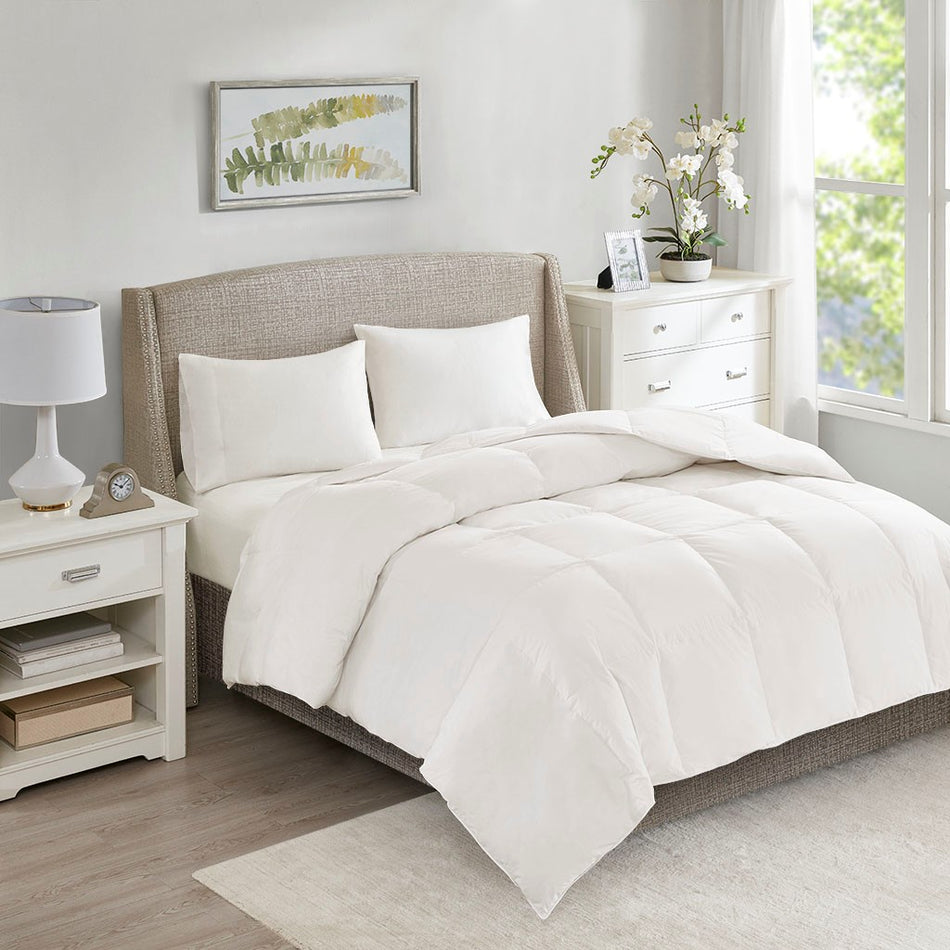 True North by Sleep Philosophy All Season Warmth Oversized 100% Cotton Down Comforter - White - Full Size / Queen Size