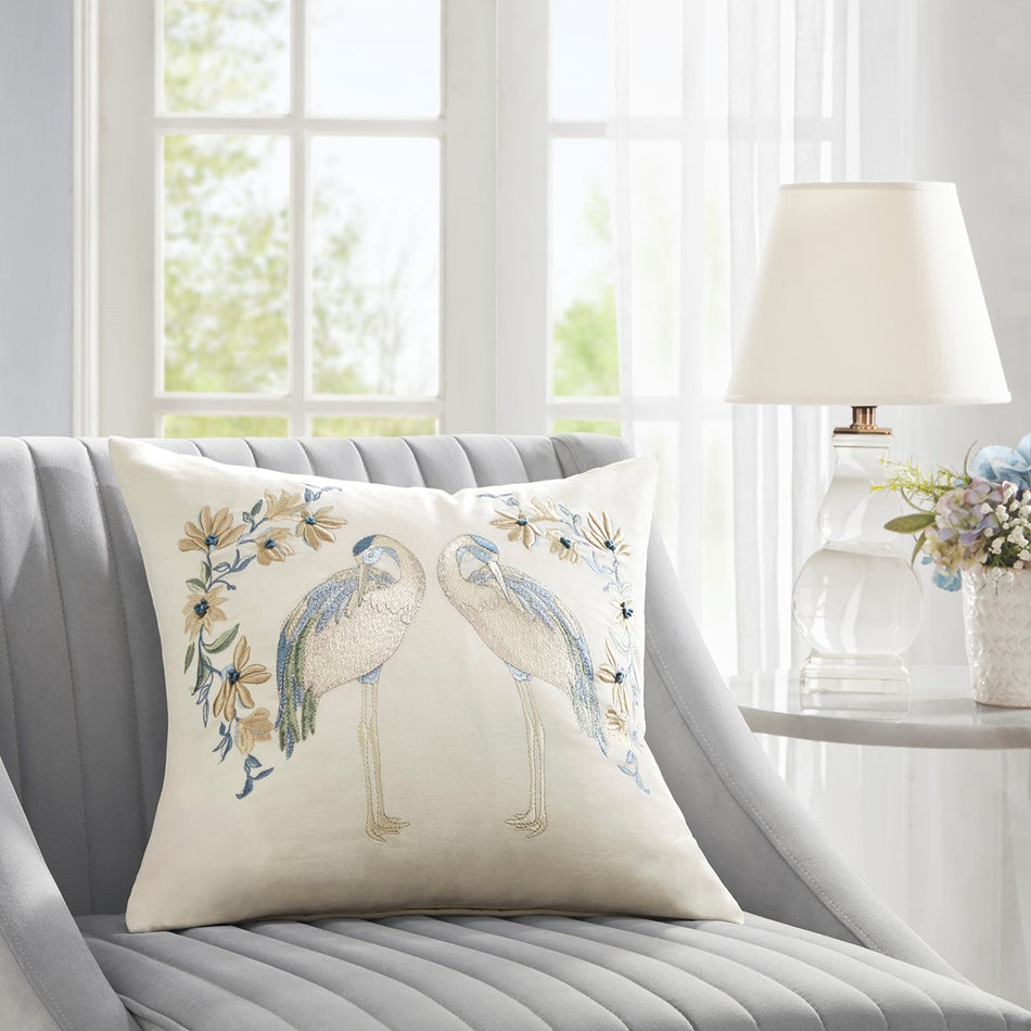 Croscill Home Florio Square Decor Pillow - White  - 18x18" Shop Online & Save - ExpressHomeDirect.com