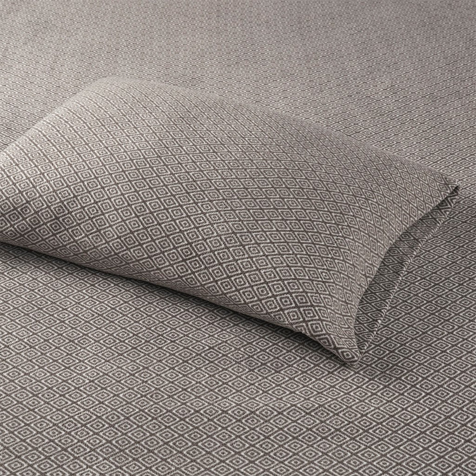 Micro Fleece Sheet Set - Grey Diamond - King Size