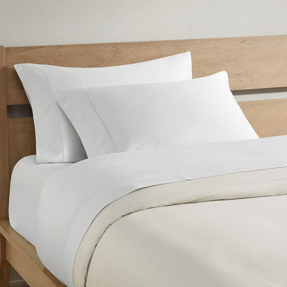 Clean Spaces 300TC BCI Cotton 300TC 2PK BCI Cotton Pillowcase - White - Standard Case